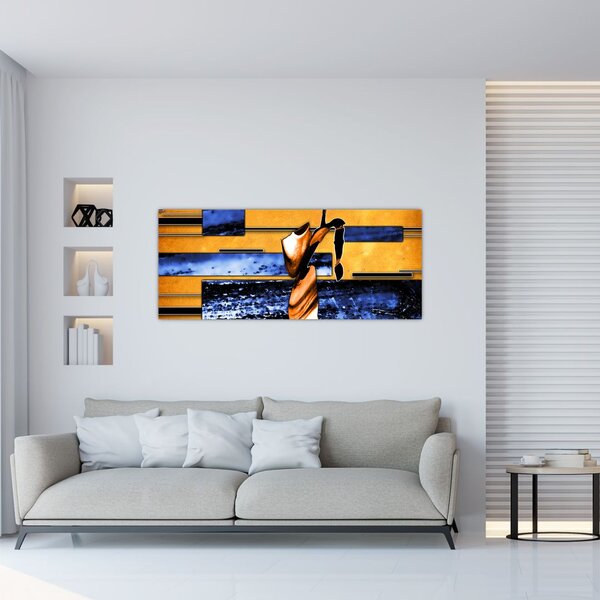 Egy absztrakt festmény képe (120x50 cm)