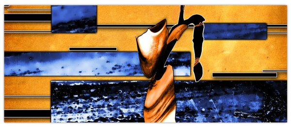 Egy absztrakt festmény képe (120x50 cm)