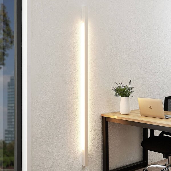Arcchio Ivano LED fali lámpa, 170 cm, fehér, Fehér / opál, Folyosó, Alumínium, Modern