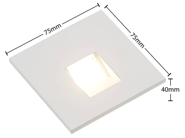 Arcchio LED-es süllyesztett lámpa Vexi, 7,5 cm x cm, fehér, CCT, dimmelhető, Fehér / opál, Nappali / Étkező, Alumínium, Modern