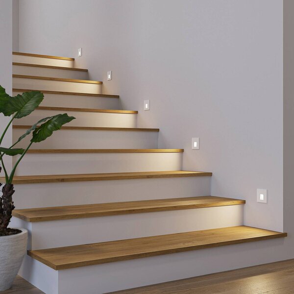 Arcchio LED-es süllyesztett lámpa Vexi, 7,5 cm x cm, fehér, CCT, dimmelhető, Fehér / opál, Nappali / Étkező, Alumínium, Modern