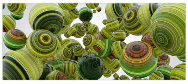 Csíkos gömbök képe (120x50 cm)