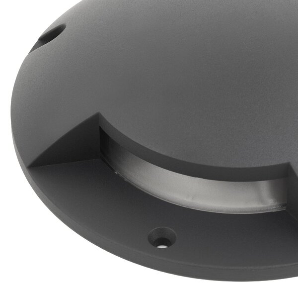 Lindby Cormac LED padlófényszóró, 2 lámpás, Ø 21 cm, IP67, Fekete, Alumínium, Modern