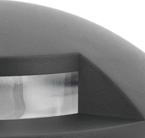 Lindby Cormac LED padlófényszóró, 2 lámpás, Ø 21 cm, IP67, Fekete, Alumínium, Modern