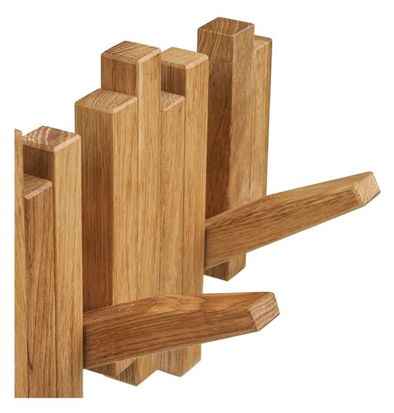 Natúr színű tölgyfa fali fogas 3 cm Caltra – House Nordic