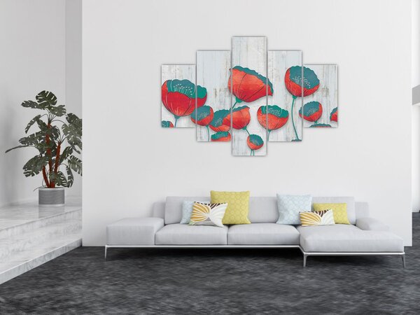 Kép - Pipacsok - kerozin (150x105 cm)