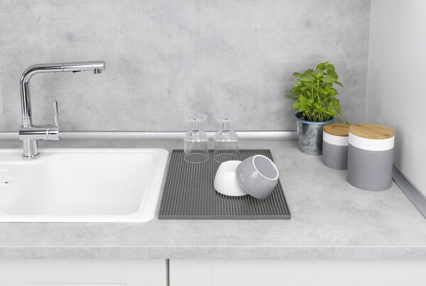Szürke gumi edénycsepegtető alátét 40x30 cm Maxi – Wenko