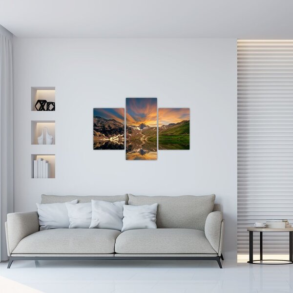 Kép - Visszaverődés a hegyi tóban (90x60 cm)