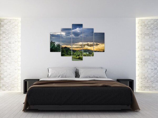 Tájkép sugarakkal (150x105 cm)