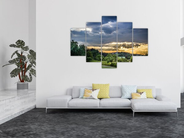 Tájkép sugarakkal (150x105 cm)