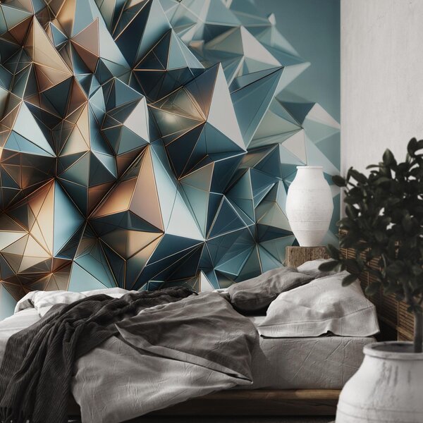 Fotótapéta - 3D kaleidoszkóp formákkal (147x102 cm)