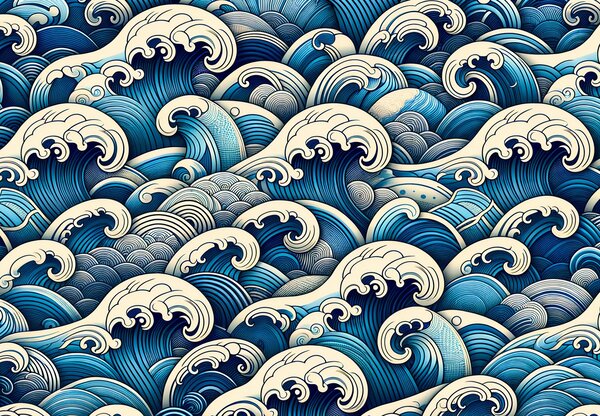 Fotótapéta - Kék hullámok (147x102 cm)