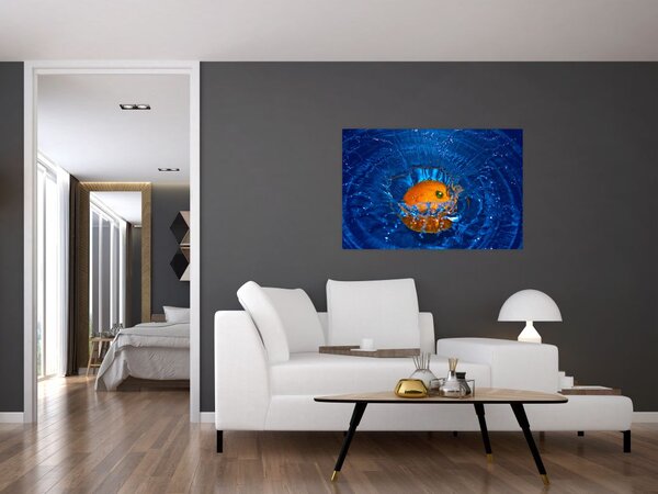 Kép - narancs a vízben (90x60 cm)