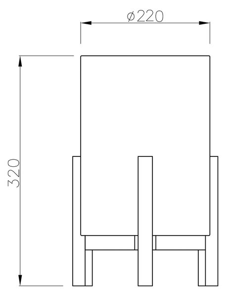 Näve Asztali lámpa 3193, fa, vászon textil, magasság 32cm, Világos fa, Nappali / Étkező, Fa, Skandináv