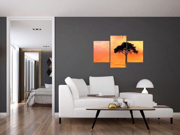 Kép egy fáról naplementekor (90x60 cm)