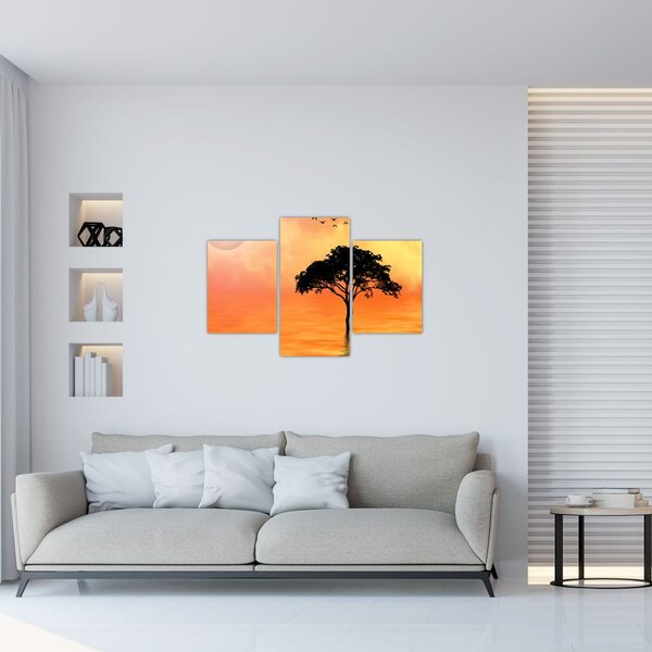 Kép egy fáról naplementekor (90x60 cm)