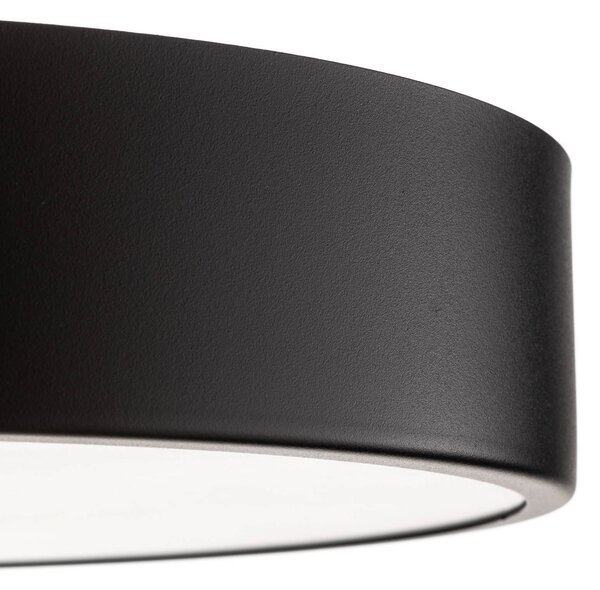 TEMAR LIGHTING Cleo 400 mennyezeti lámpa, fekete, érzékelő, IP20, Ø 40 cm, fém, Fekete, Nappali / Étkező, fém, Modern