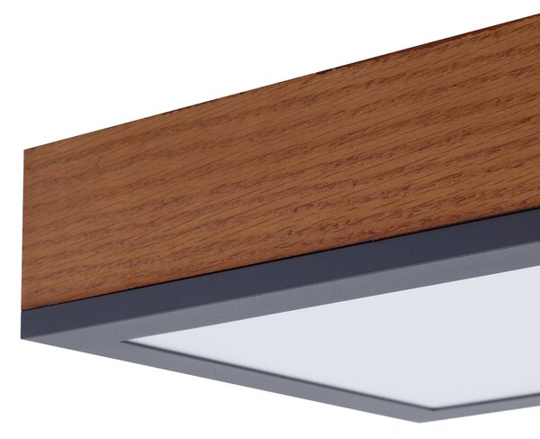 Lindby Laviona LED mennyezeti lámpa, hosszú, 80 cm, Világos fa, Nappali / Étkező, Fa, Modern