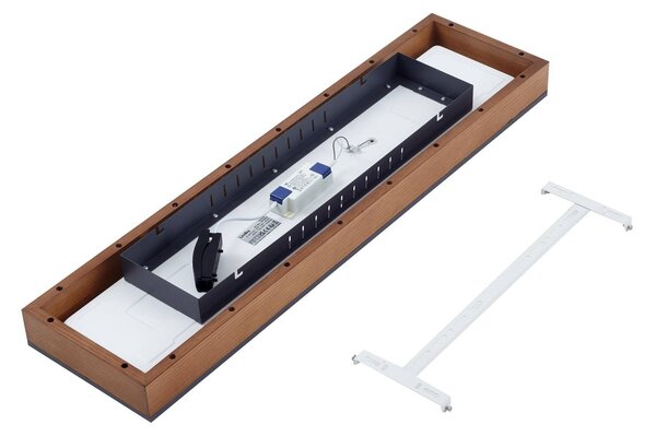 Lindby Laviona LED mennyezeti lámpa, hosszú, 80 cm, Világos fa, Nappali / Étkező, Fa, Modern