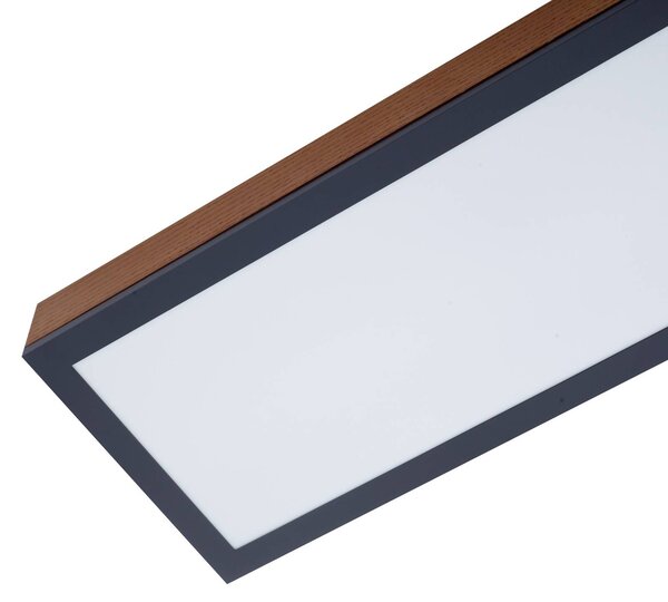 Lindby Laviona LED mennyezeti lámpa, hosszú, 80 cm, Világos fa, Nappali / Étkező, Fa, Modern