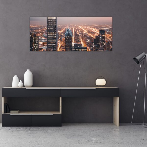Fényes metropolisz képe (120x50 cm)