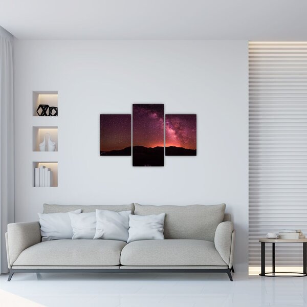 Rózsaszín tejút képe (90x60 cm)