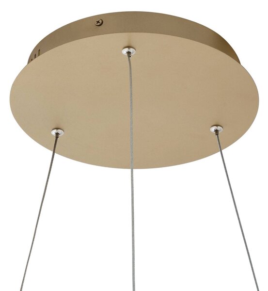 Lucande Smart LED-es függőlámpa Yonam, arany, 1-lámpás, Tuya, dimmelhető, Sárgaréz / arany, Nappali / Étkező, Alumínium, Modern