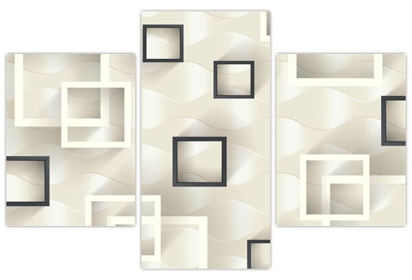 Geometriai absztrakt kép (90x60 cm)