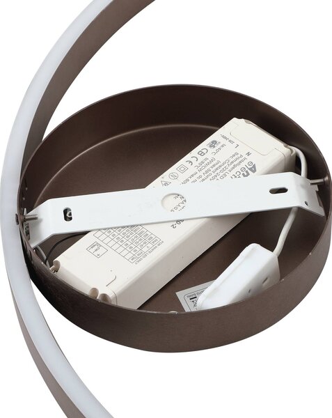 Lucande Smart LED mennyezeti lámpa Moise, kávé, CCT, Tuya, dimmelhető, Barna / rozsda, Nappali / Étkező, Alumínium, Modern