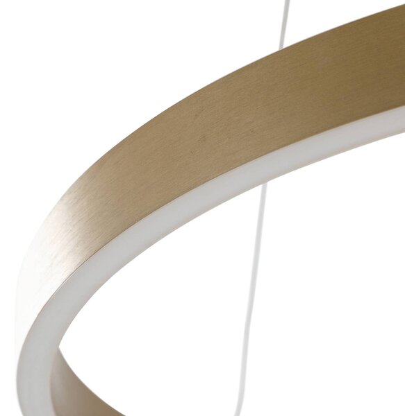 Lucande Smart LED-es függőlámpa Yonam, arany, 1-lámpás, Tuya, dimmelhető, Sárgaréz / arany, Nappali / Étkező, Alumínium, Modern