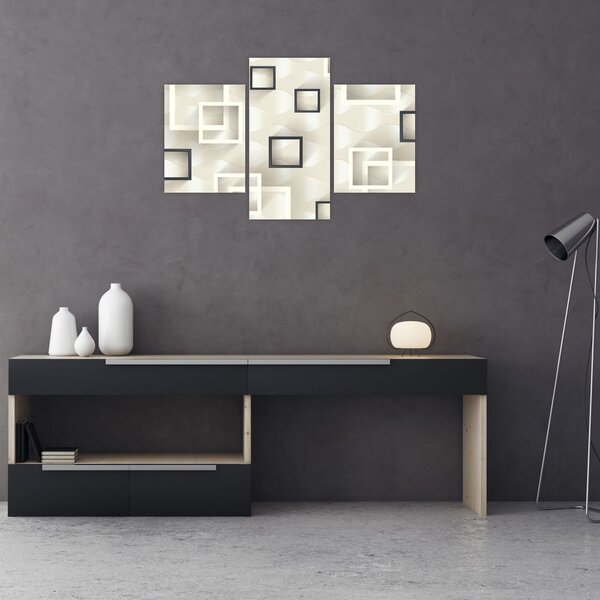 Geometriai absztrakt kép (90x60 cm)