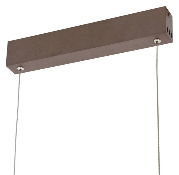 Lucande Smart LED függőlámpa Mylosh, kávé, CCT, Tuya, dimmelhető, Barna / rozsda, Nappali / Étkező, Alumínium, Modern