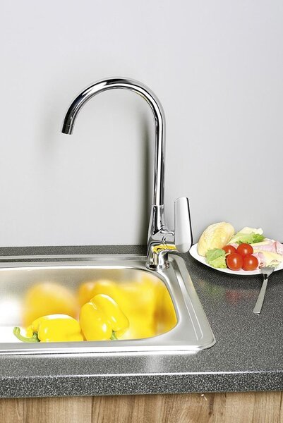 Aqualine Aqualine, LOTTA falra szerelhető mosdócsaptelep, osztás 150 mm, fogantyú nélkül, króm, LT641