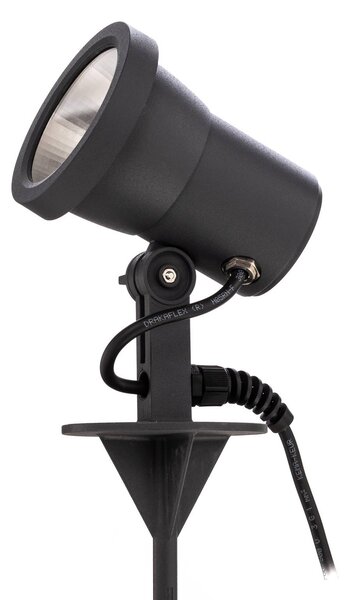 BEGA LED kültéri spotlámpa 85009, grafit, öntött alumínium, dugó, Fekete, Alumínium