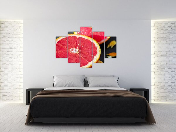 Szeletelt grapefruit képe (150x105 cm)