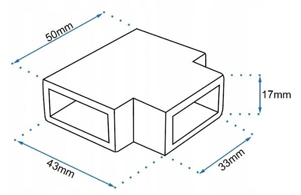 Rea csatlakozó 2 zuhanyfal csatlakoztatásához REA AERO 8mm, króm, REA-K7554
