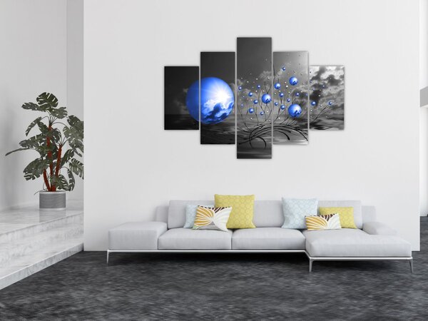 Világoskék gömbök képe (150x105 cm)