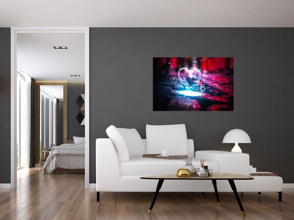 Ragyogó szív képe (90x60 cm)