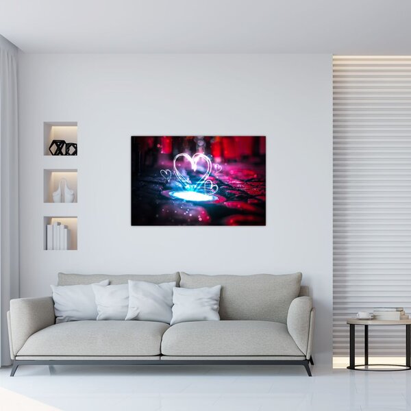 Ragyogó szív képe (90x60 cm)