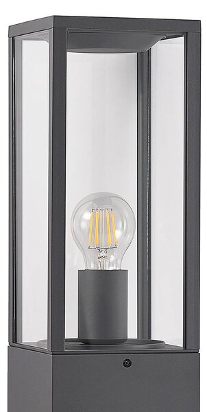 Lindby Peldarösvény világítás, antracit/átlátszó, 80 cm, dimmelhető, Fekete, Alumínium, Modern