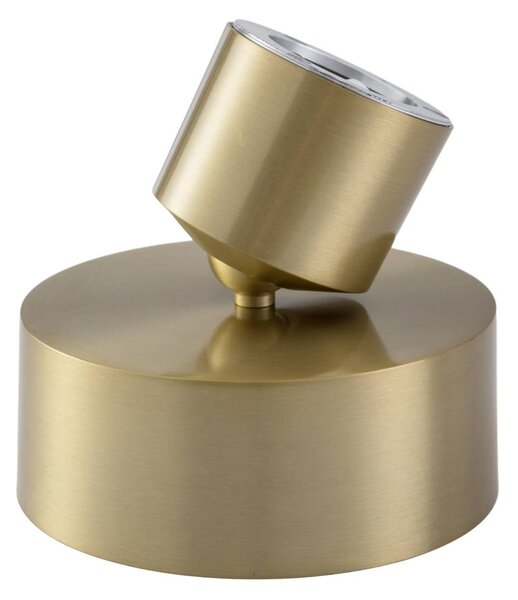 Lindby Nivoria LED-es spotlámpa, Ø 14 cm, arany színű, forgatható, forgatható, Sárgaréz / arany, Nappali / Étkező, Alumínium, Modern