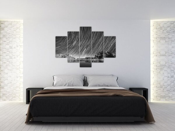Fekete-fehér kép egy csillagos ég (150x105 cm)
