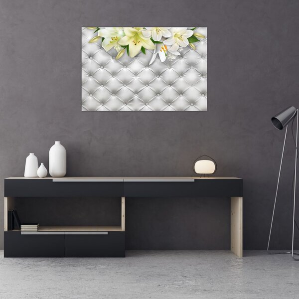 Liliom virágok képe (90x60 cm)