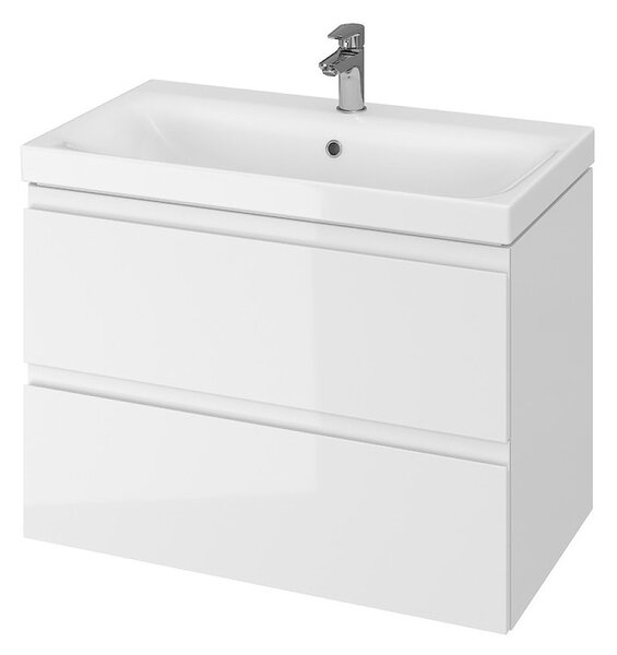 Cersanit - SET szekrény + mosdó, fehér fényű, Moduo 80, S801-221-DSM