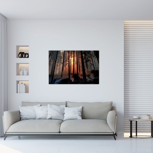 Sötét erdő képe (90x60 cm)