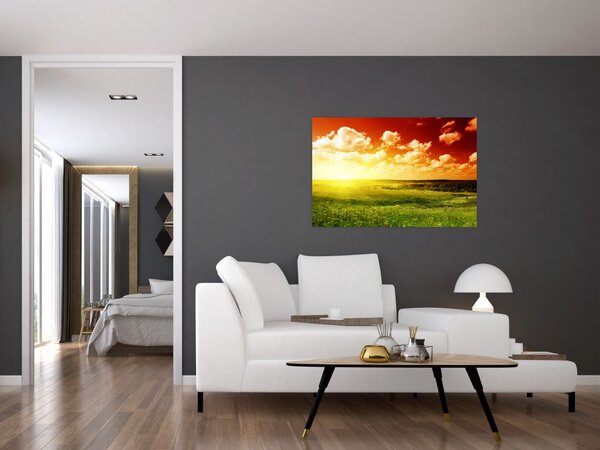Rét képe ragyogó napfénnyel (90x60 cm)