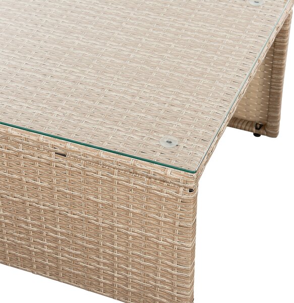 Juskys Salou polyrattan bútor szett - krém