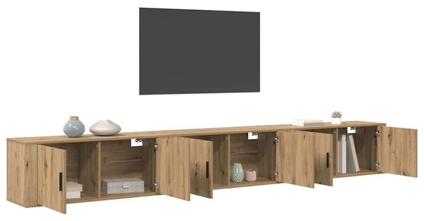 VidaXL Fali TV szekrény szett 3 pcs Artisan tölgy 100 x 34,5 x 40 cm