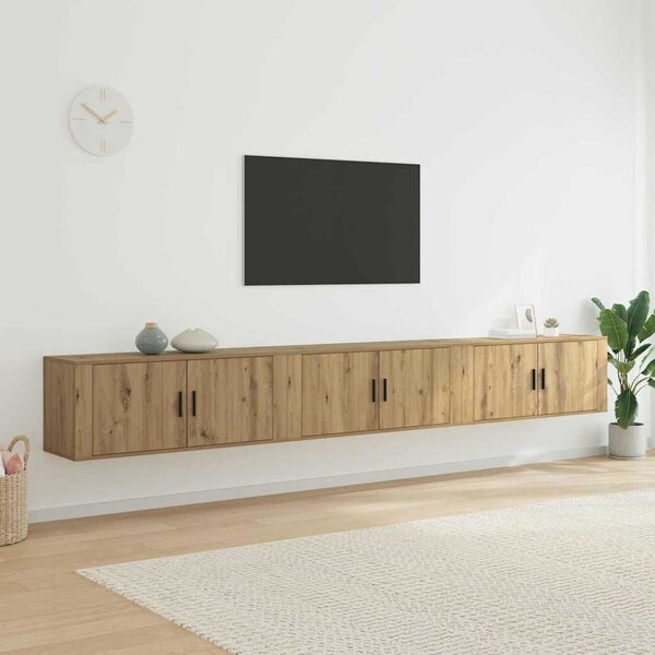 VidaXL Fali TV szekrény szett 3 pcs Artisan tölgy 100 x 34,5 x 40 cm