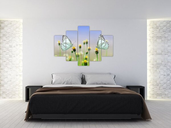Pillangók eképe a virágon (150x105 cm)